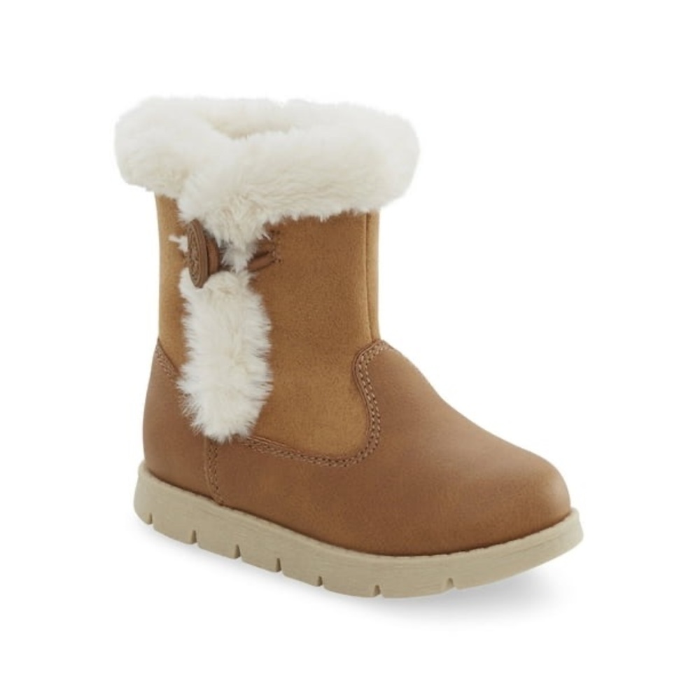 OshKosh B'gosh Tan Boots with White Lining Size 8